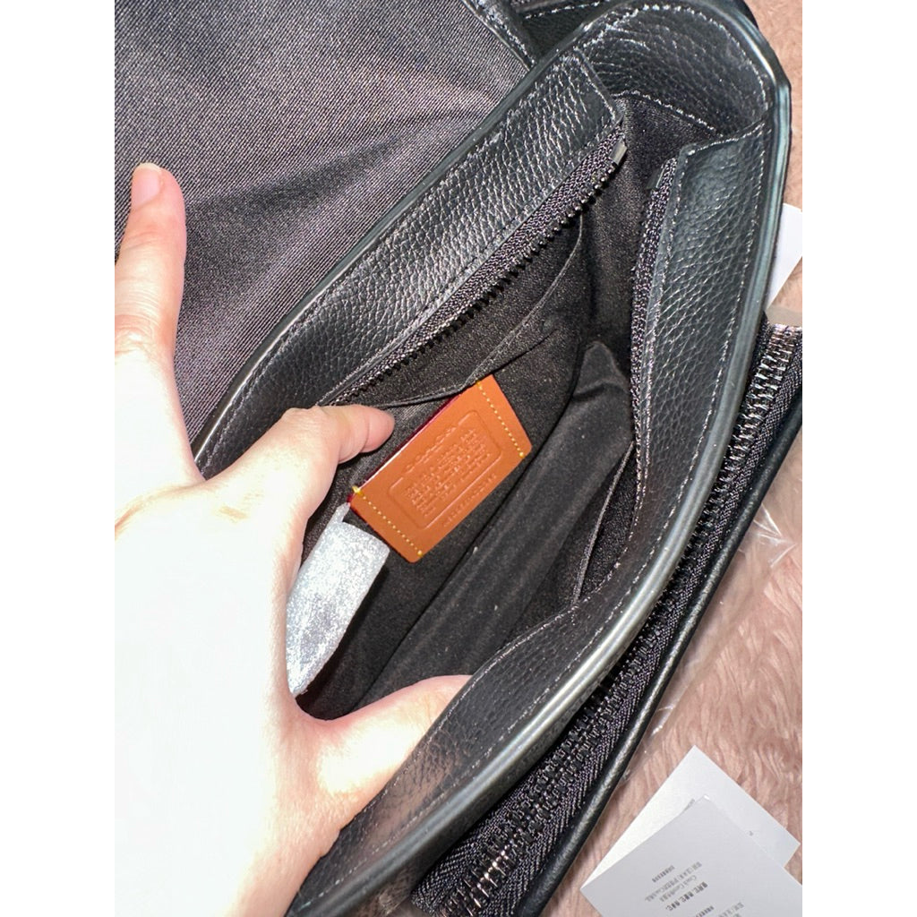 ORIG & IMPORTED CCH Sullivan Flap Crossbody Men's Bag In Signature Canvas in Charcoal Black