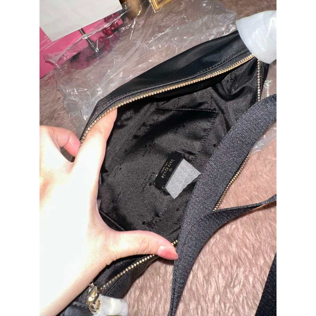 ORIG & IMPORTED KS Carter Crescent Nylon Sling Bag Black Brown Grey