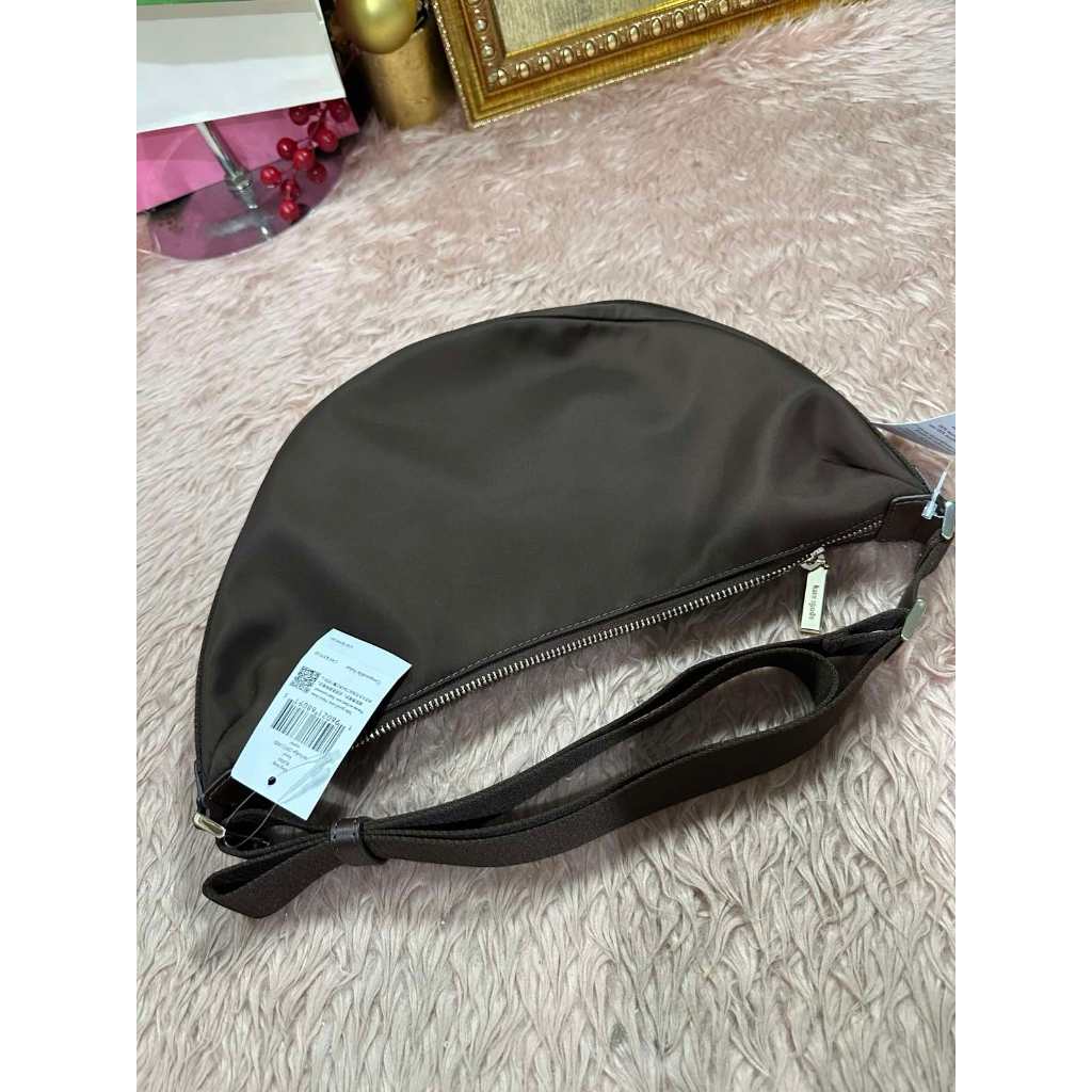 ORIG & IMPORTED KS Carter Crescent Nylon Sling Bag Black Brown Grey
