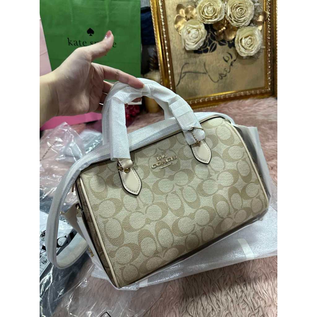 ORIG & IMPORTED CCH Rowan Satchel Bag In Signature Canvas Beige Taupe