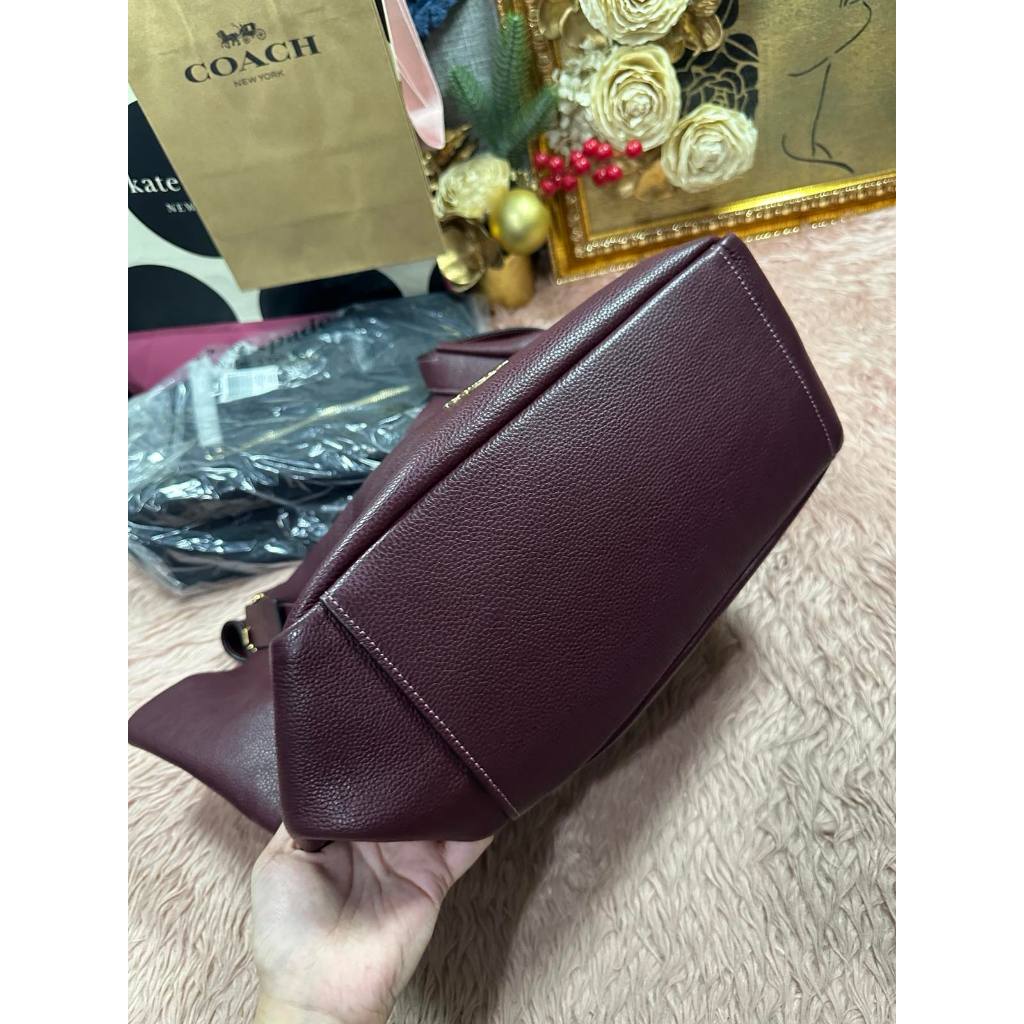 ORIG Preloved CCH Large Hadley Tote Bag Merlot Maroon Red
