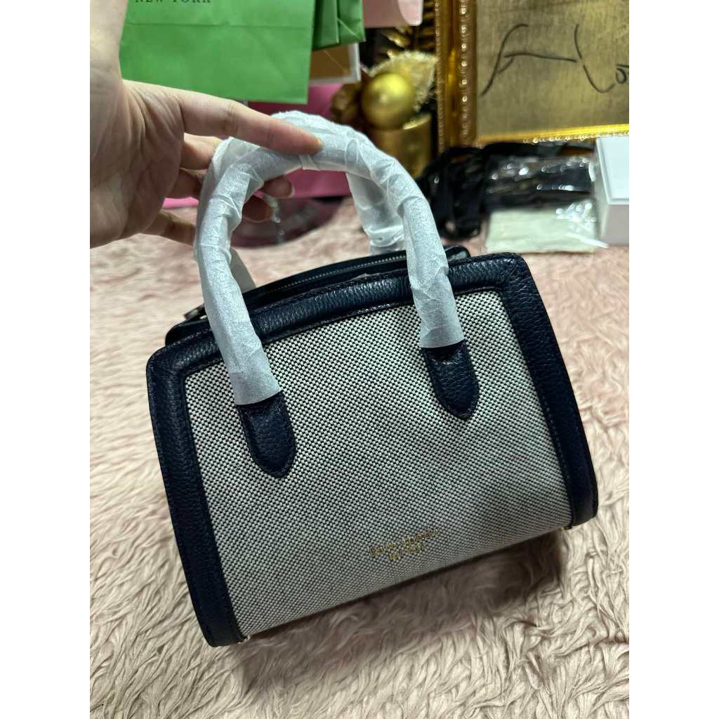 ORIG & IMPORTED KS Knott Canvas Mini Satchel Blue Bag
