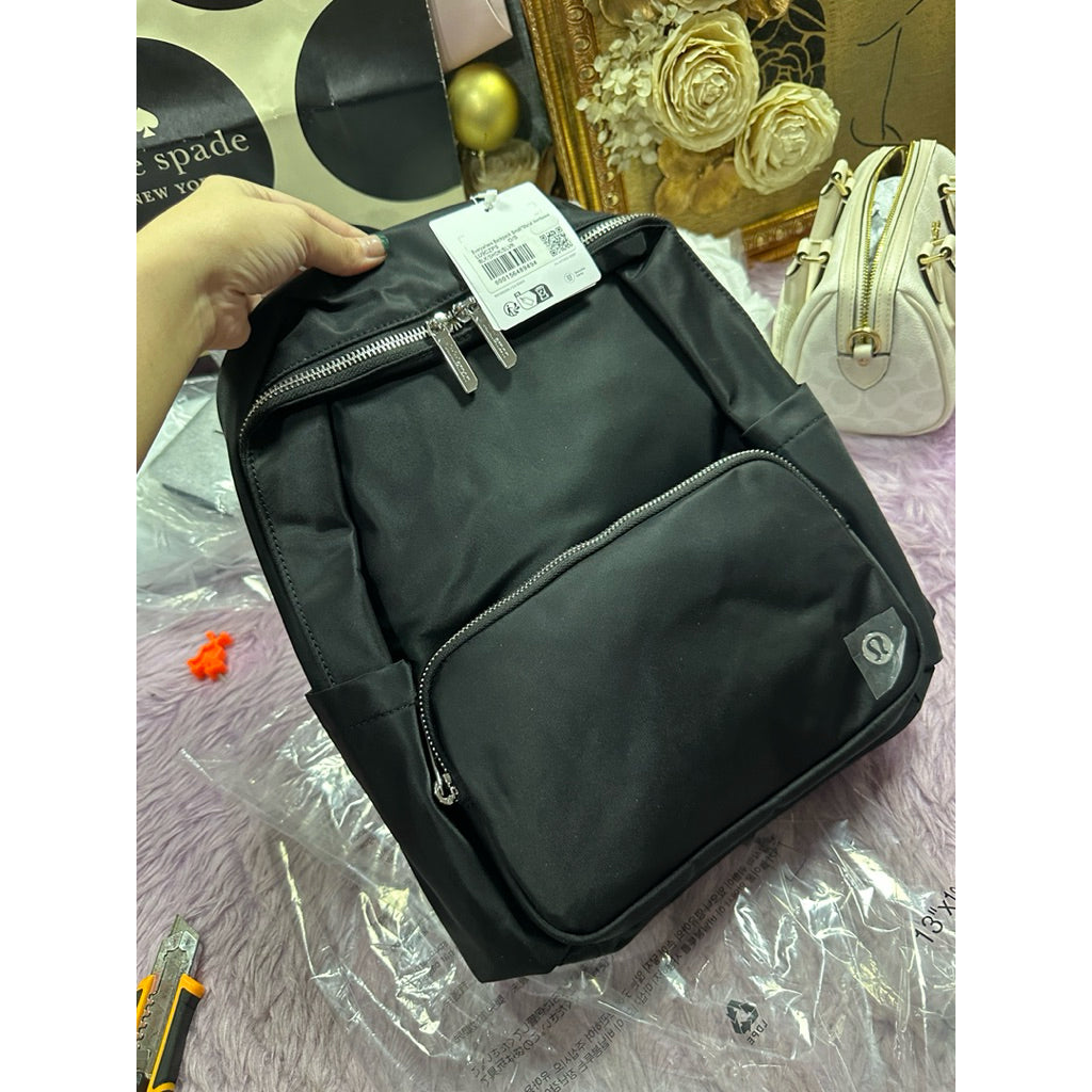 ORIG & IMPORTED Lululemon Everywhere Backpack Nylon Black Small 11.5L Bag Metal Hardware