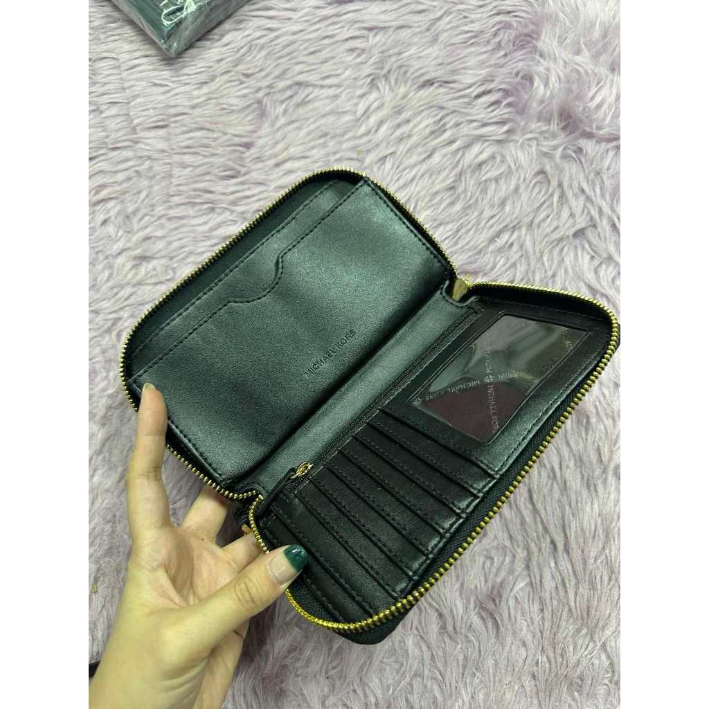 ORIG Preloved MK Fulton Phone Wristlet Medium Black Wallet