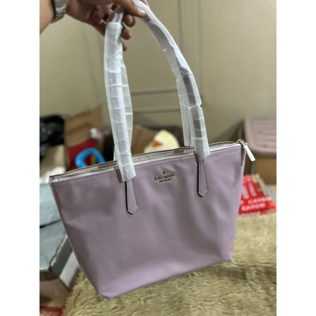 ORIG & IMPORTED KS Kitt Medium Tote Nylon Bag in Black / Brown / Green / Purple
