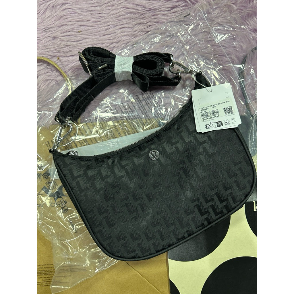 ORIG & IMPORTED Lululemon City Essentials Small Shoulder Nylon Bag 3L Monogram Black Pink Beige