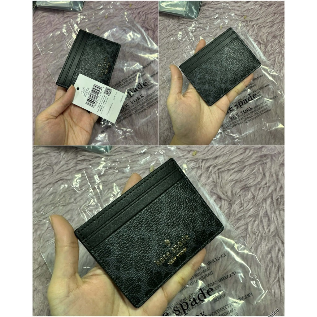 ORIG & IMPORTED KS Madison Small Slim Card Holder Wallet Black Beige Pink White