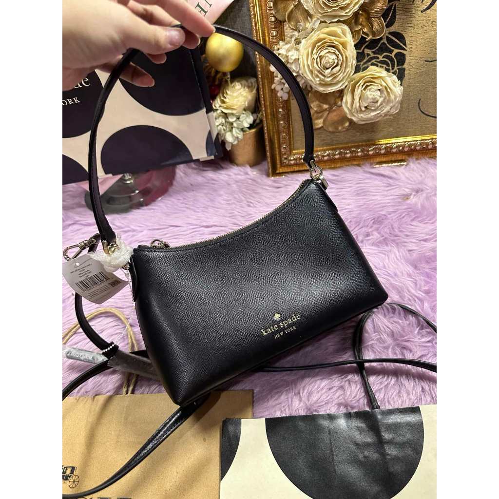 ORIG & IMPORTED KS Sadie Leather Crossbody Shoulder Black Bag