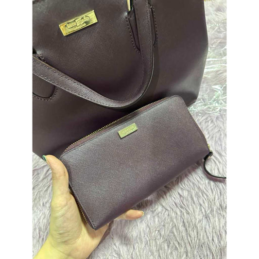ORIG Preloved KS Laurel Way Long Maroon Wallet