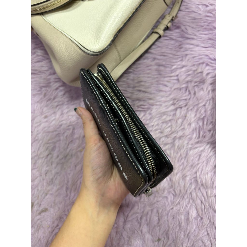 ORIG Preloved MJ The Leather Mini Compact Black Wallet