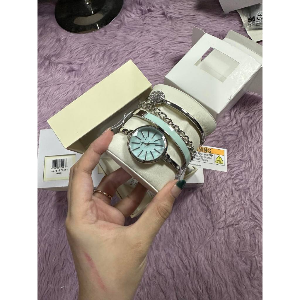 ORIG & IMPORTED AK klein Women's Bangle Watch and Bracelet Set AK/1471LBST