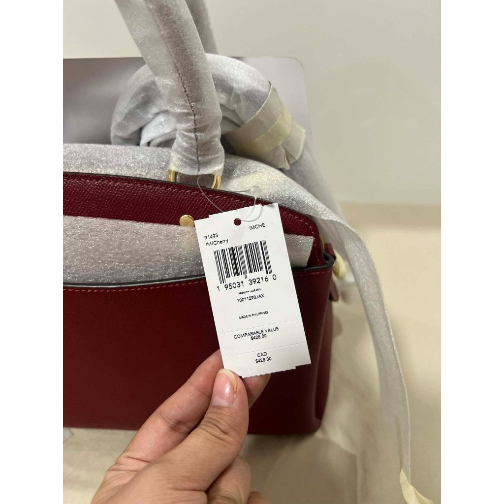 ORIG & IMPORTED CCH Lillie Carryall Satchel Cherry Red Maroon Bag