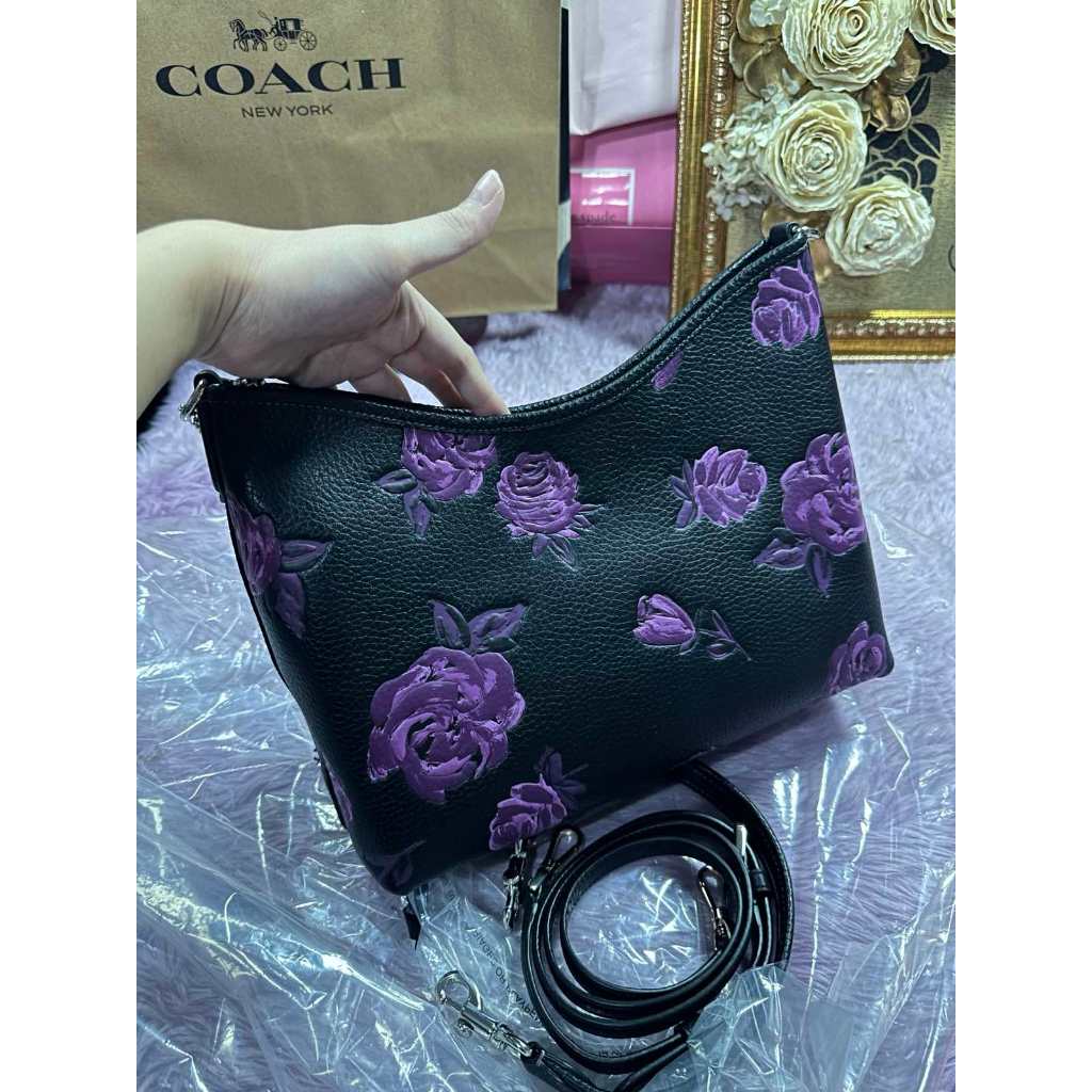 ORIG & IMPORTED CCH Laurel Shoulder Black Bag With Floral Print