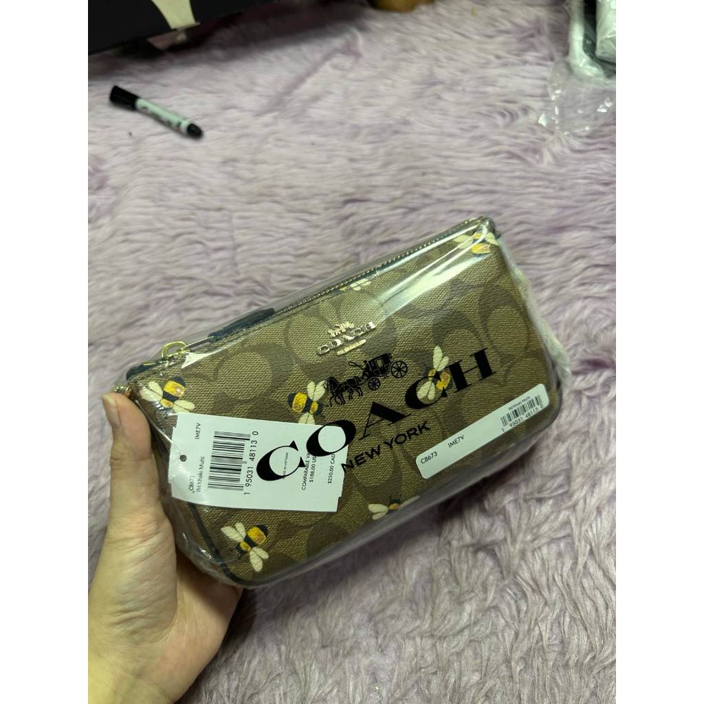 ORIG & IMPORTED CCH Nolita 19 With Bee Print Small Khaki Brown Bag
