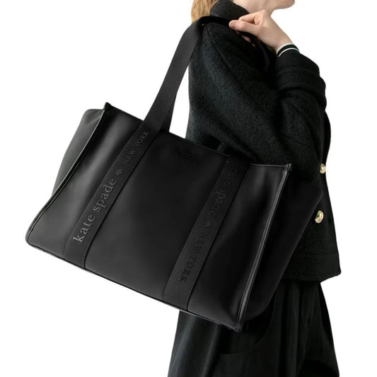 ORIG & IMPORTED KS Large Kip Nylon Tote Black Baby Laptop Bag