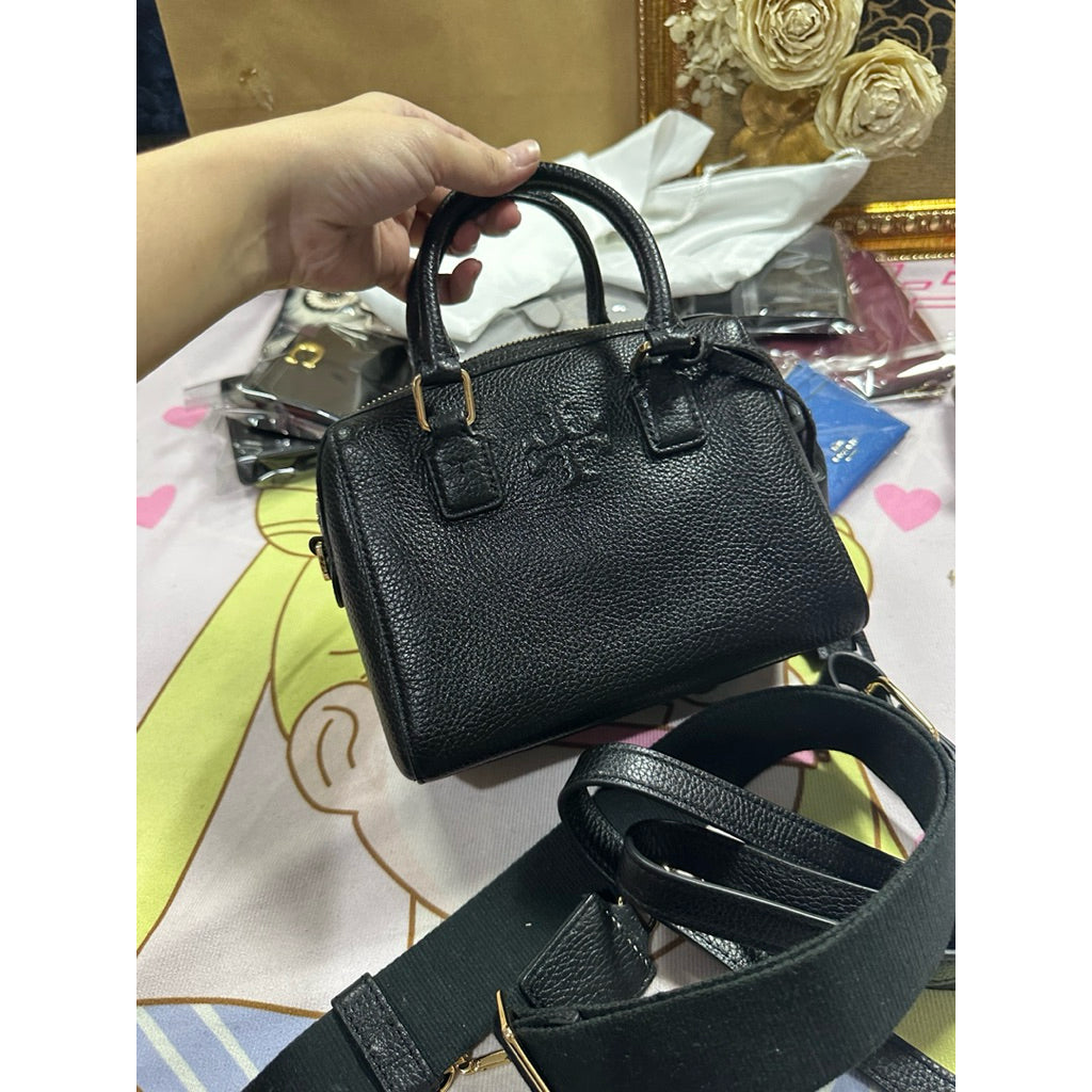 ORIG Preloved TB Thea Mini Web Satchel Black Bag