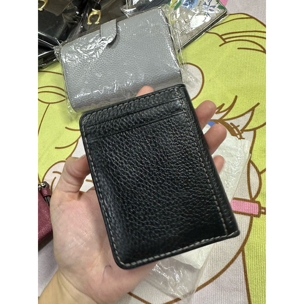 ORIG & IMPORTED Tory TB Thea Slim Card Case Small Wallet in Black