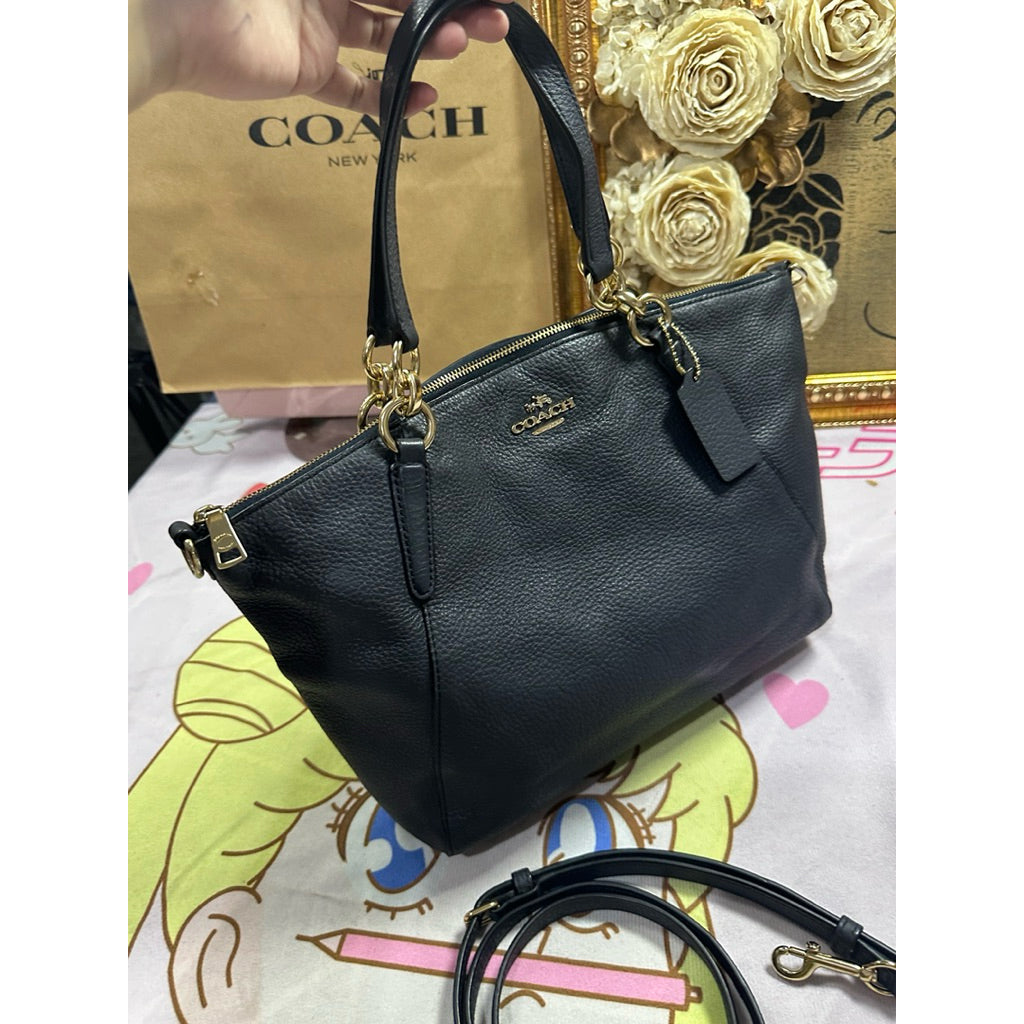 ORIG Preloved CCH Small Kelsey Satchel Crossbody Bag Navy Blue