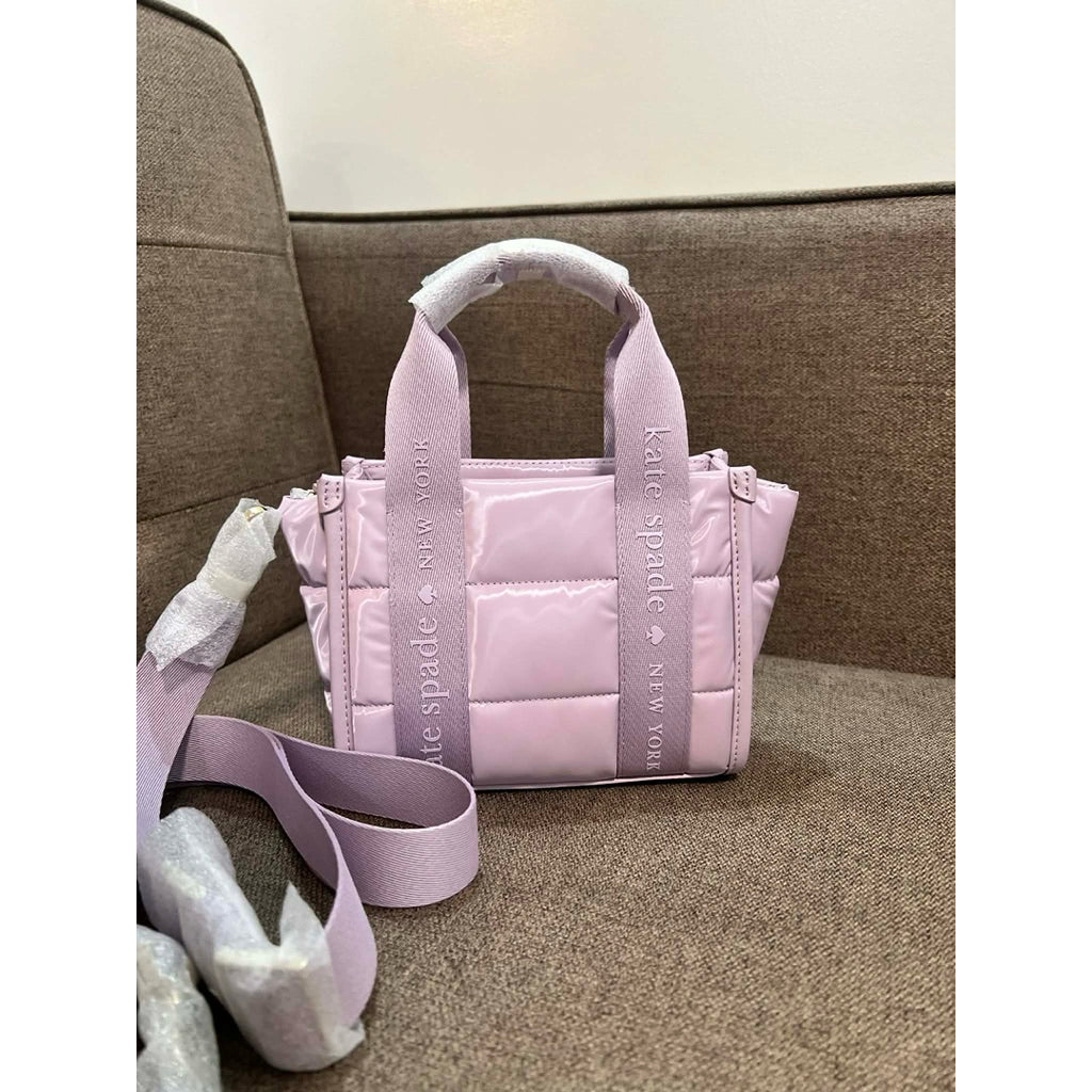 ORIG & IMPORTED KS Kip Puffy Mini Tote Bag Lavender Smoke Purple