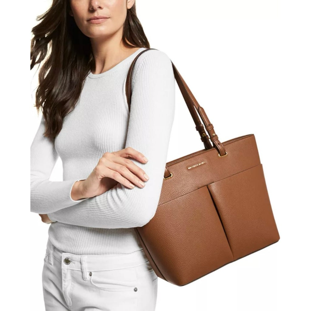 ORIG Preloved WITH FLAW MK Bedford Medium Top Zip Pocket Tote Brown Bag
