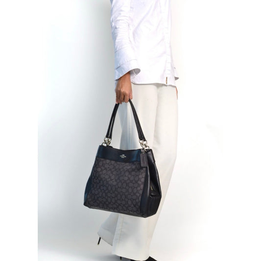 ORIG Preloved CCH Lexy Shoulder Outline Signature Black Hobo Bag