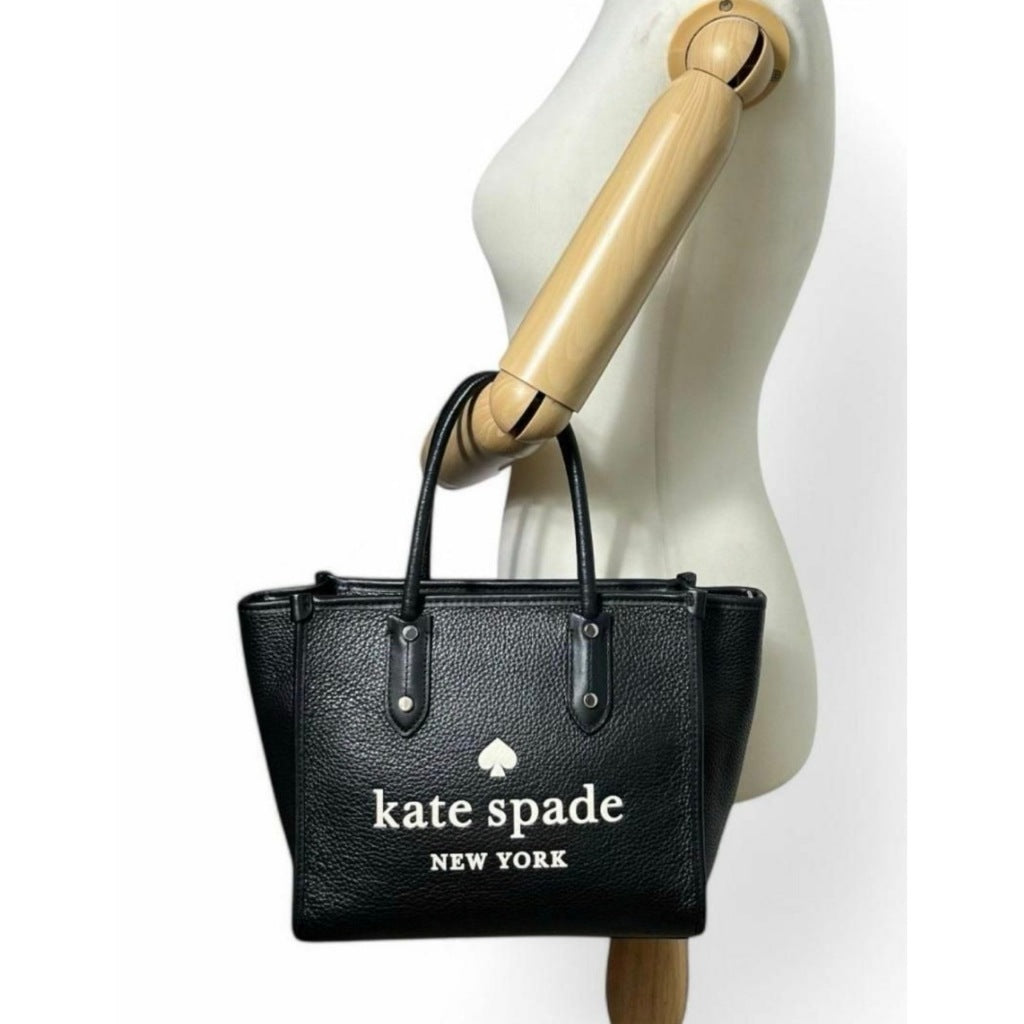 ORIG Preloved KS Ella Small Tote Pebbled Leather Black Bag