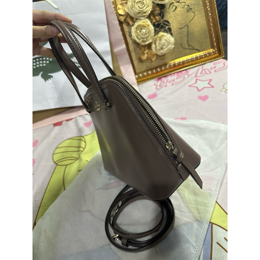 ORIG Preloved KS Patterson Drive Small Dome Satchel Brown Bag