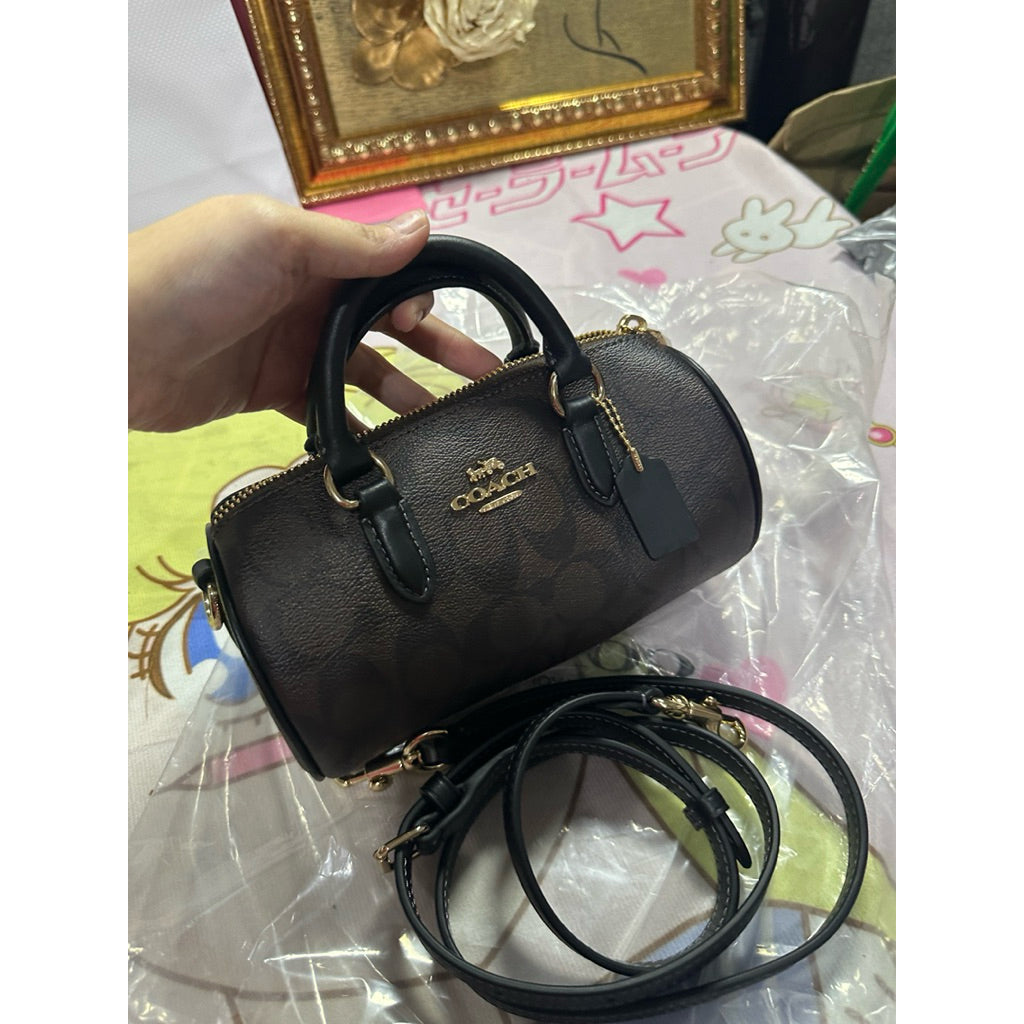 ORIG & IMPORTED CCH Lacey Crossbody Light Khaki/Brown Black Small Mini Bag In Signature Canvas