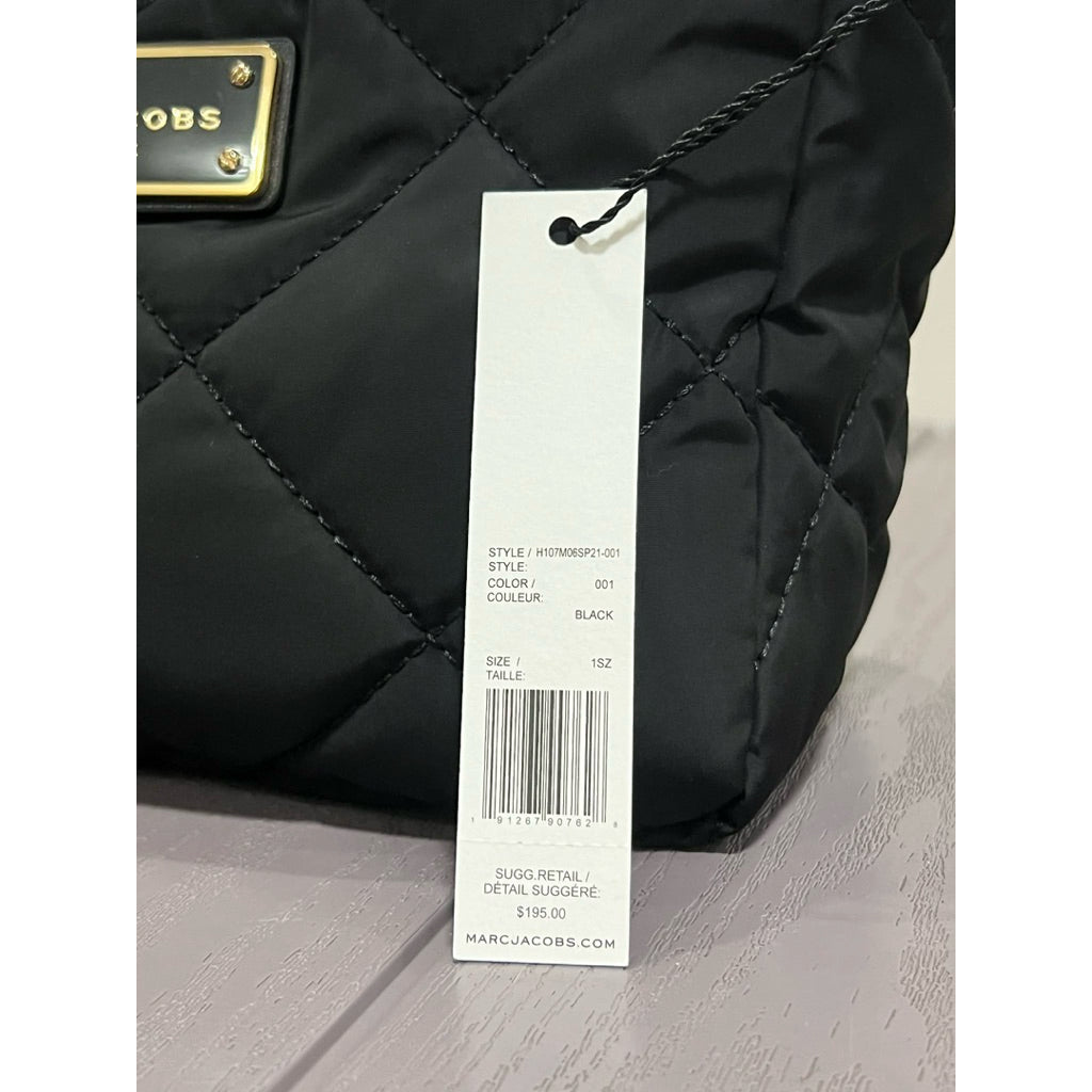 ORIG & IMPORTED MJ Quilted Nylon Crossbody Bag in Black