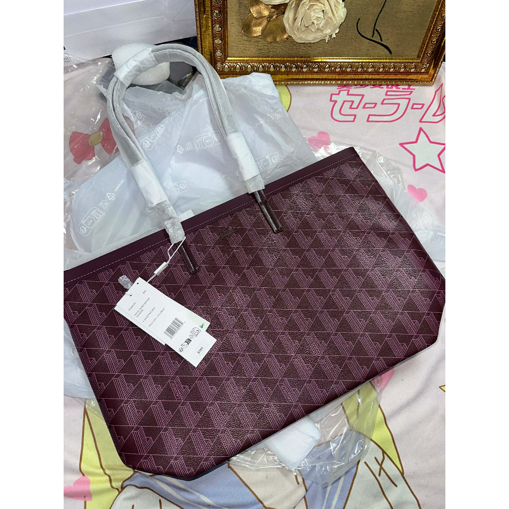 ORIG & IMPORTED LCT Women's Zely Medium & Small Tote Bag with Pouch Beige Chipmunk Black Blue