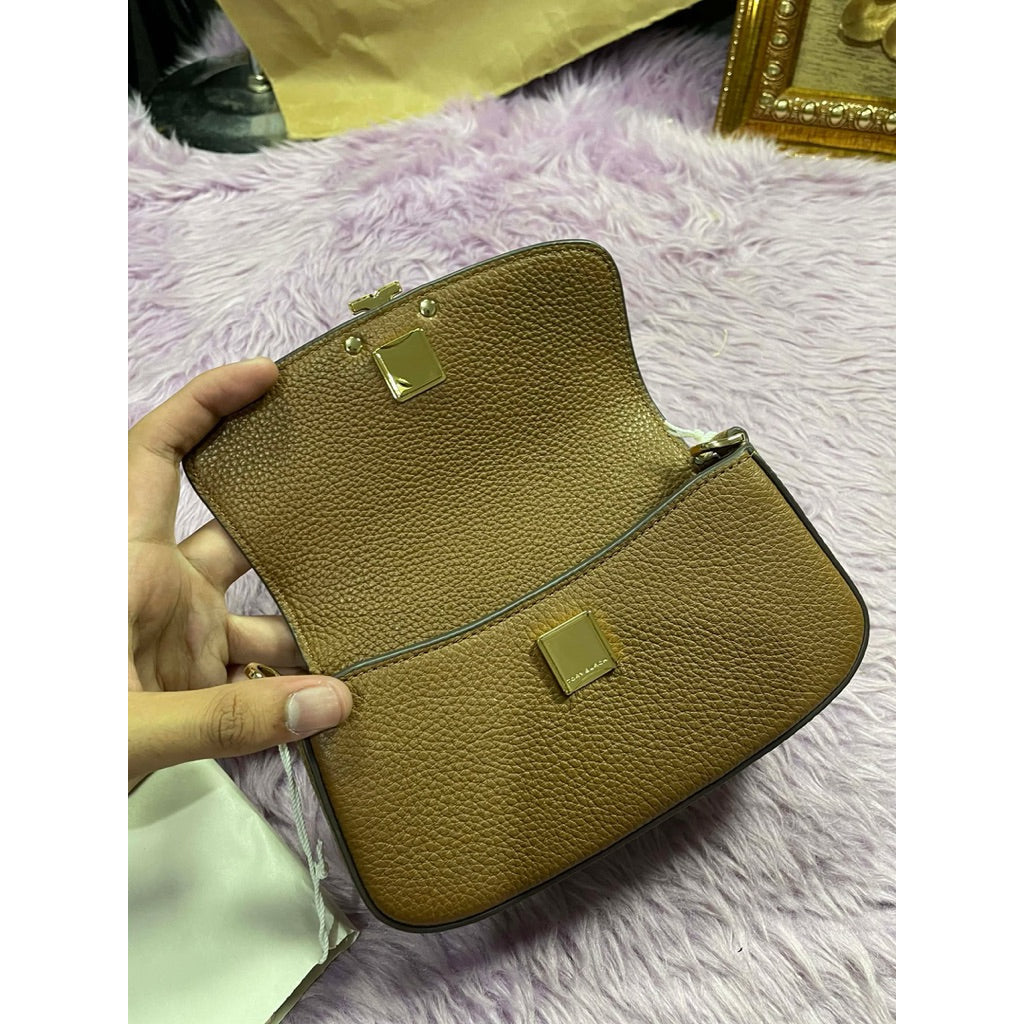 ORIG & IMPORTED TB Britten Mini Top handle Leather Bag Moose brown
