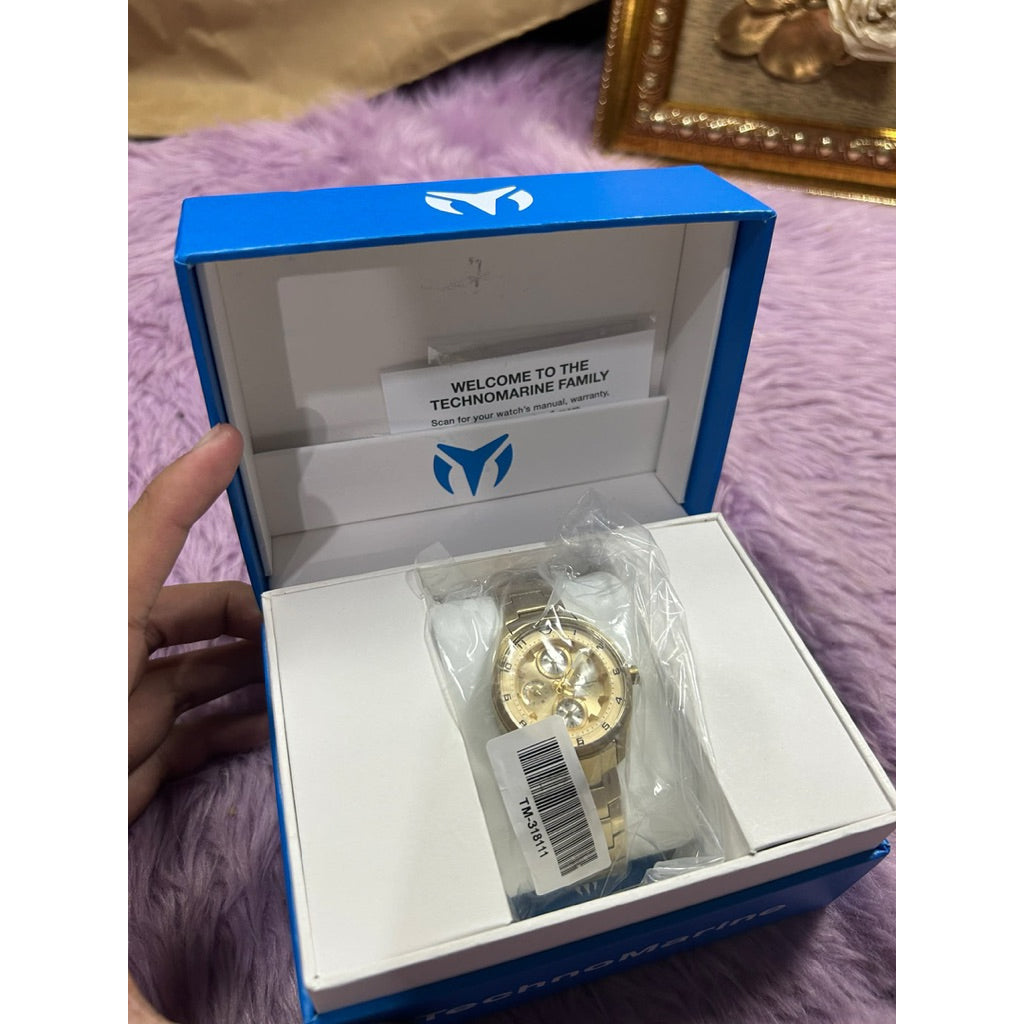 ORIG & IMPORTED Technomarine OCEAN 36mm TM-318111 Gold Lady's Watch