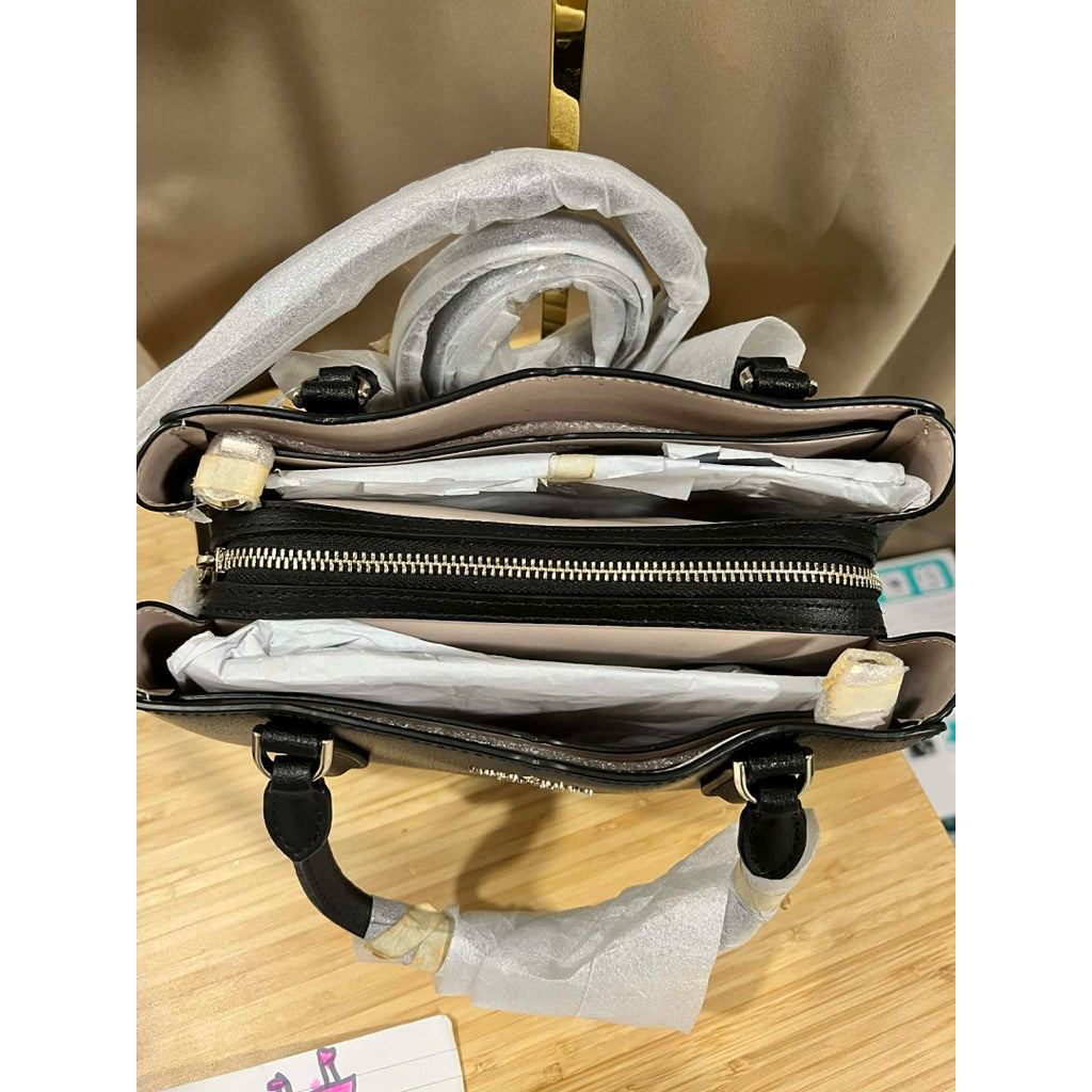 ORIG & IMPORTED KS Tippy Small Triple Compartment Satchel Black Bag