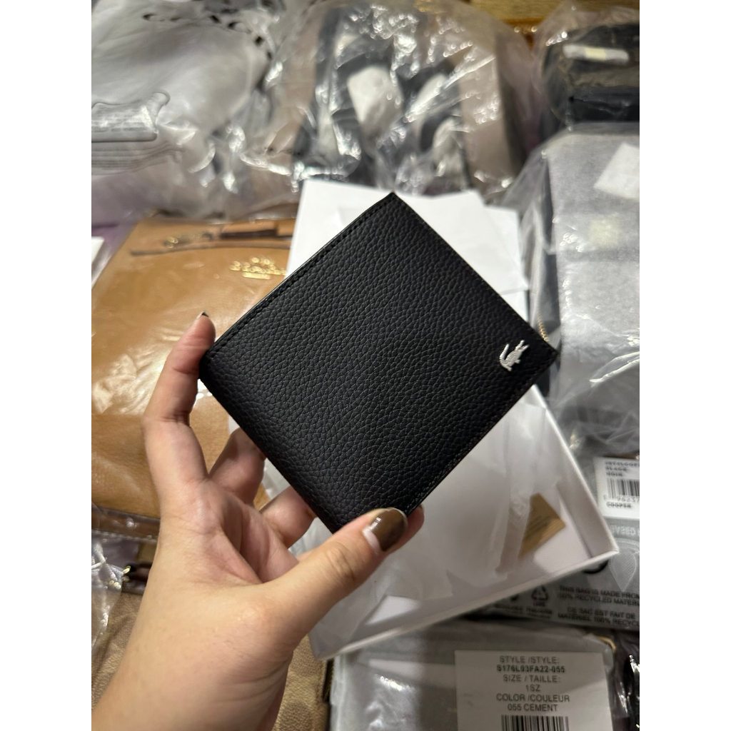 ORIG & IMPORTED LCT Medium Billfold Coin Black Men Wallet NH4774OR