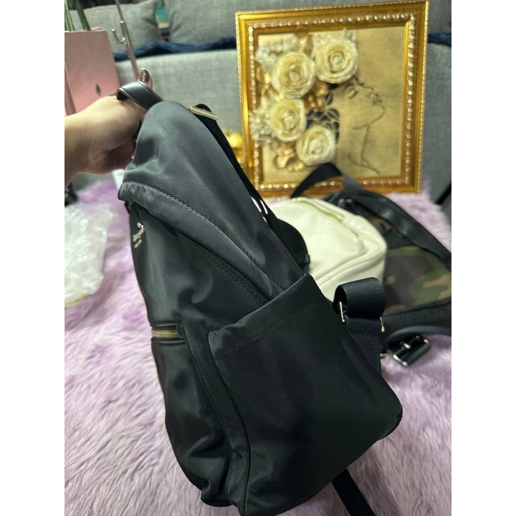 ORIG Preloved KS Chelsea Medium Backpack Black Nylon Bag
