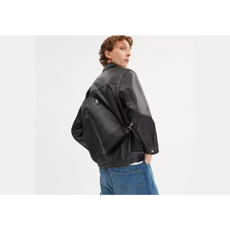 ORIG & IMPORTED CCH Dominic Sling Pack Men Black Body Bag In Signature Canvas