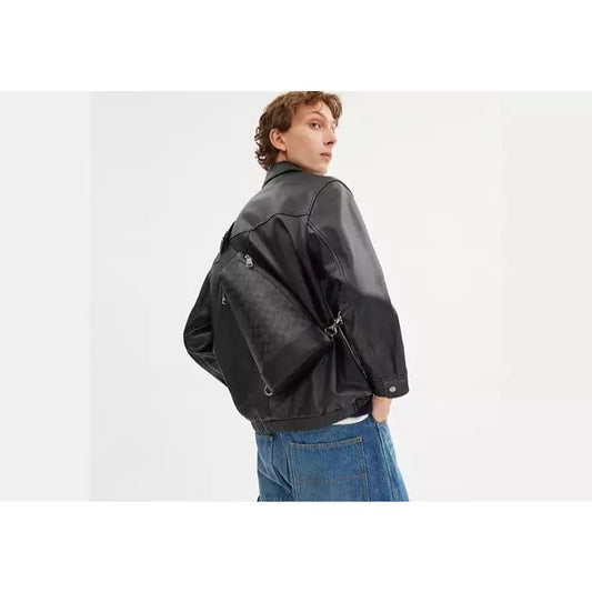ORIG & IMPORTED CCH Dominic Sling Pack Men Black Body Bag In Signature Canvas