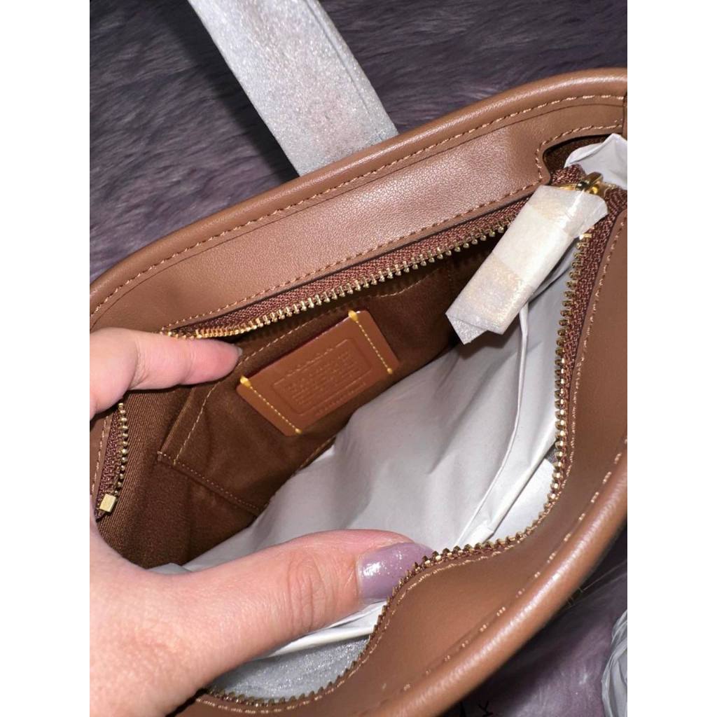 ORIG & IMPORTED CCH City Mini Tote Small Brown Bag With Shell Print