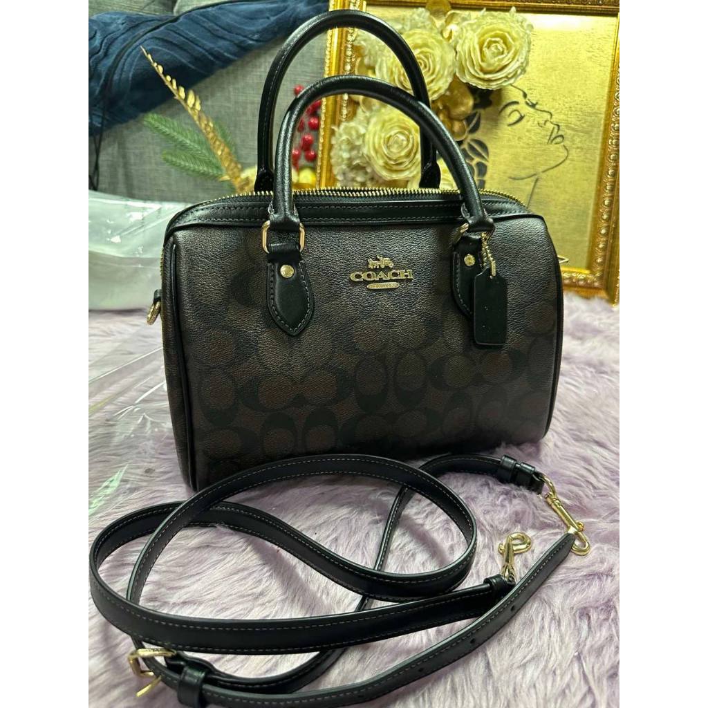 ORIG Preloved CCH Rowan Satchel Bag In Signature Canvas Brown