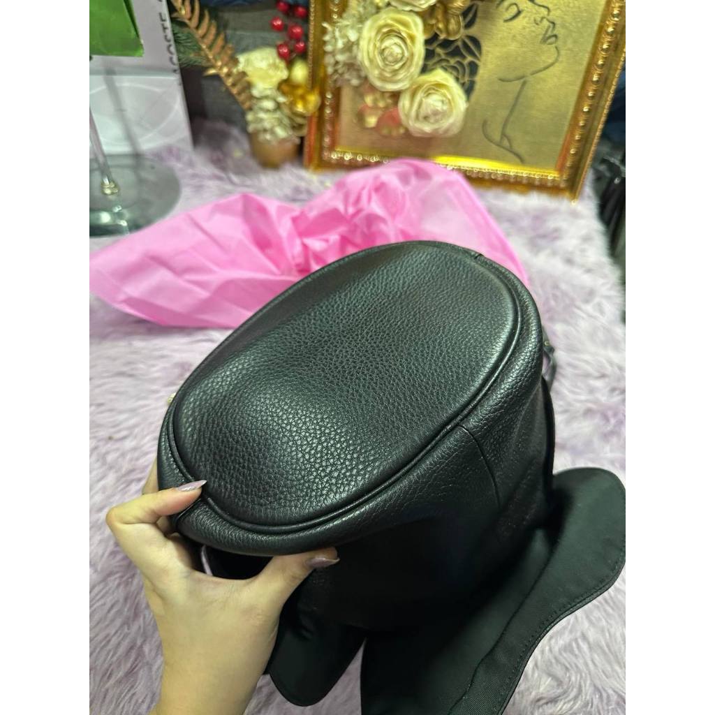 ORIG Preloved RARE CCH Petal Bag 22 Small Bucket Black Bag