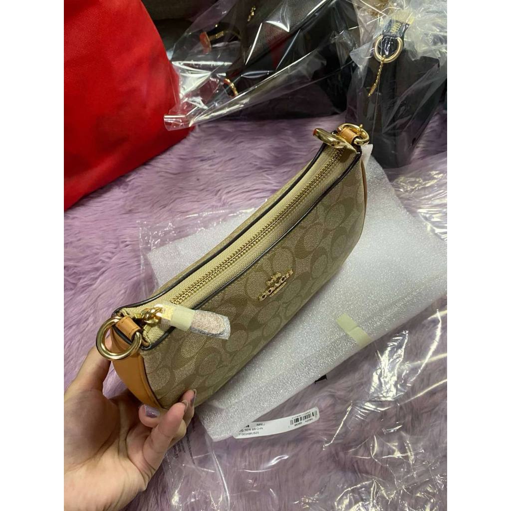 ORIG & IMPORTED RARE CCH Teri Shoulder Signature Saddle Light Brown Bag