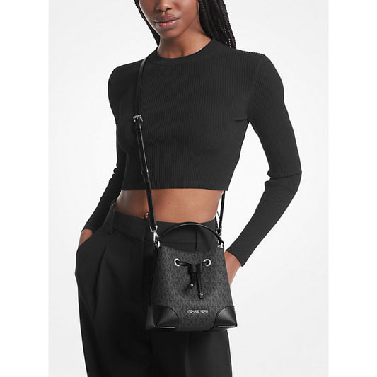 ORIG & IMPORTED MK Mercer Small Logo Bucket Bag Black/Pink
