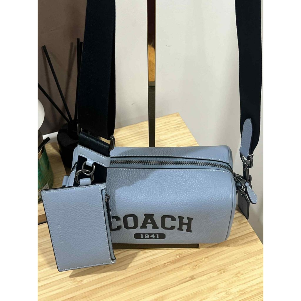 ORIG Preloved CCH Axel Crossbody With Varsity with small wallet Blue Men Bag