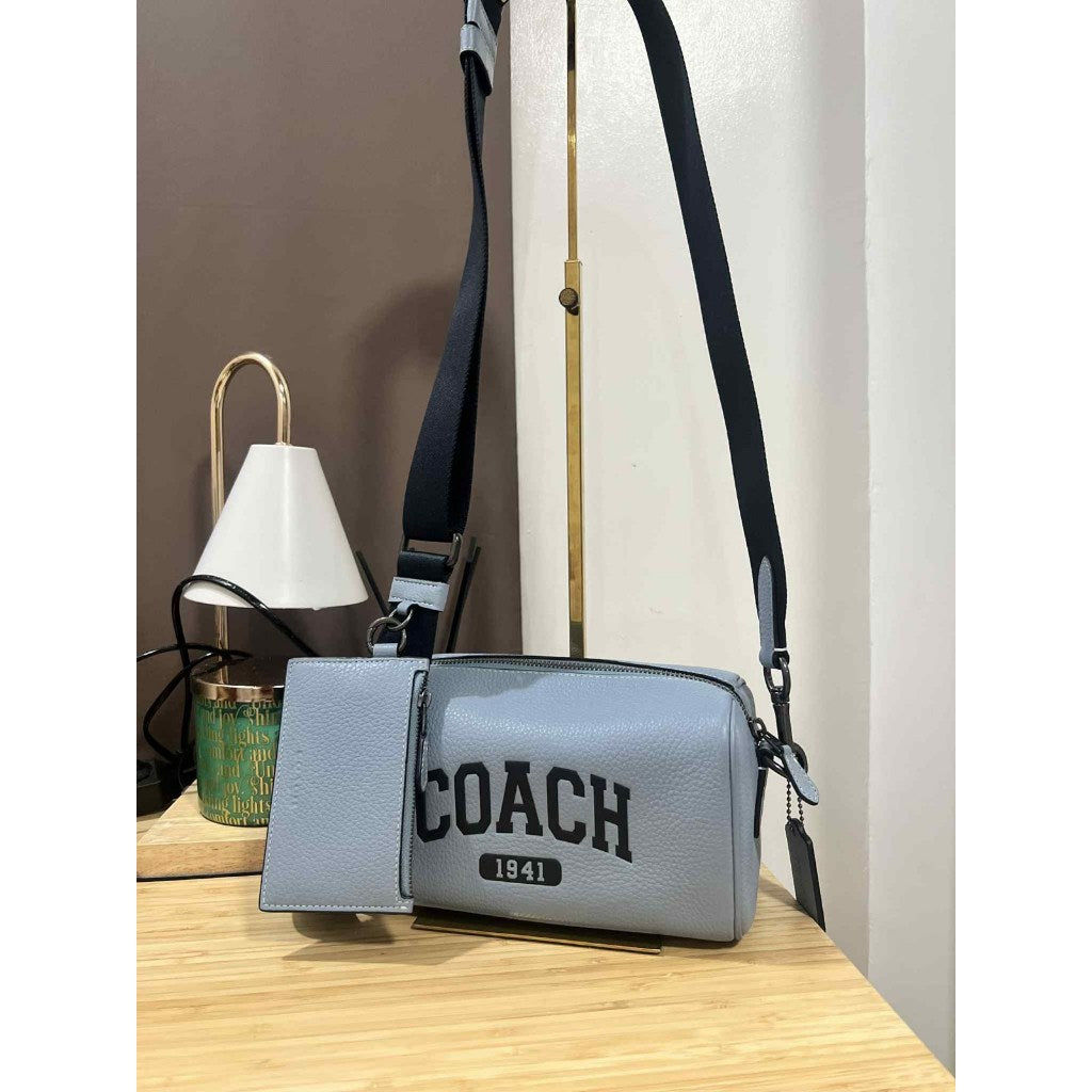ORIG Preloved CCH Axel Crossbody With Varsity with small wallet Blue Men Bag