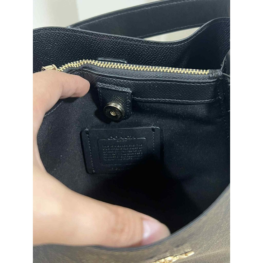 ORIG Preloved CCH Small Town Bucket Bag In Signature Canvas Brown Black