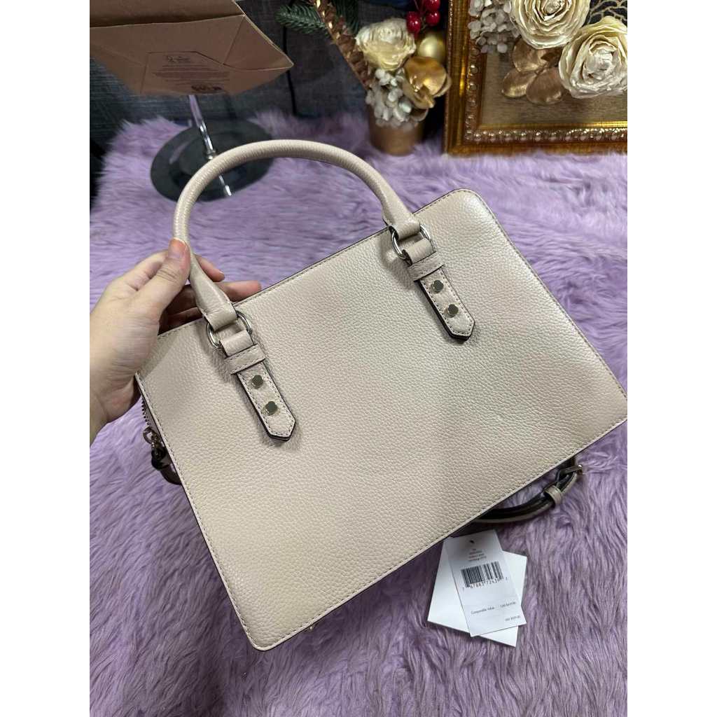 ORIG Preloved KS Mulberry Street Lise Satchel Taupe Bag
