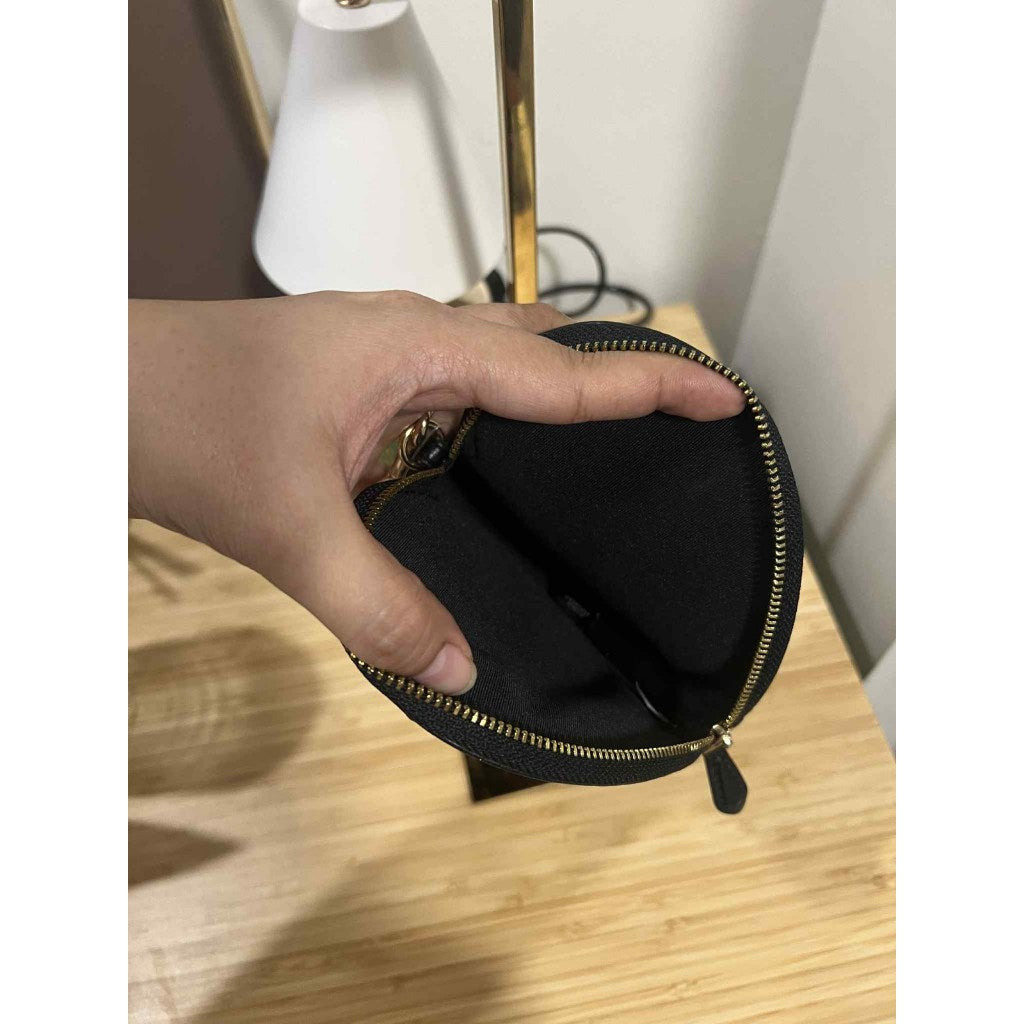 ORIG Preloved Coach Large Heart black Wallet with Floral Print
