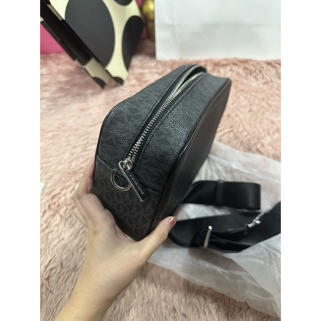 ORIG Preloved MK Kenly Large Logo Crossbody Black Camera Bag