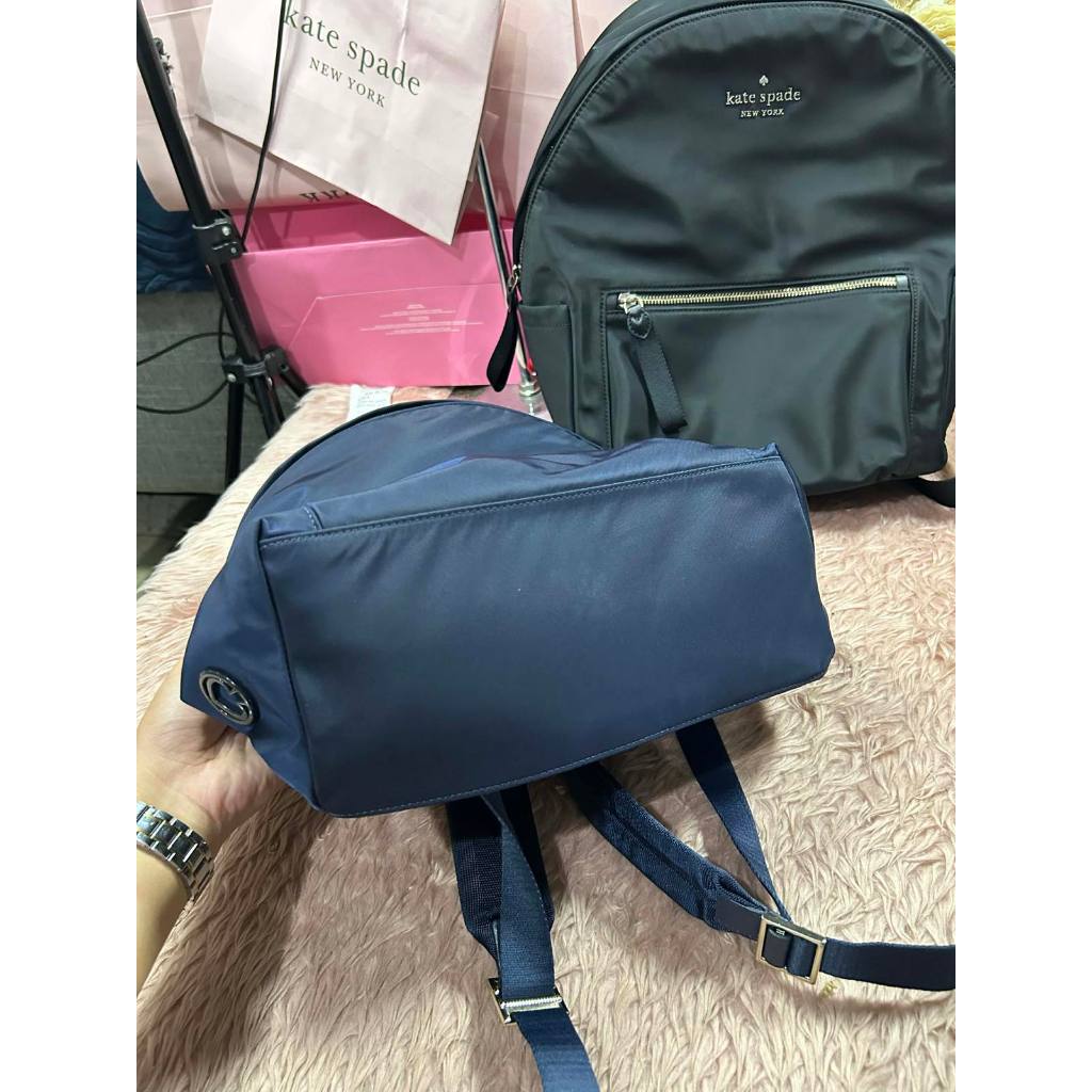 ORIG Preloved KS The Nylon City Large Blue Bag Backpack