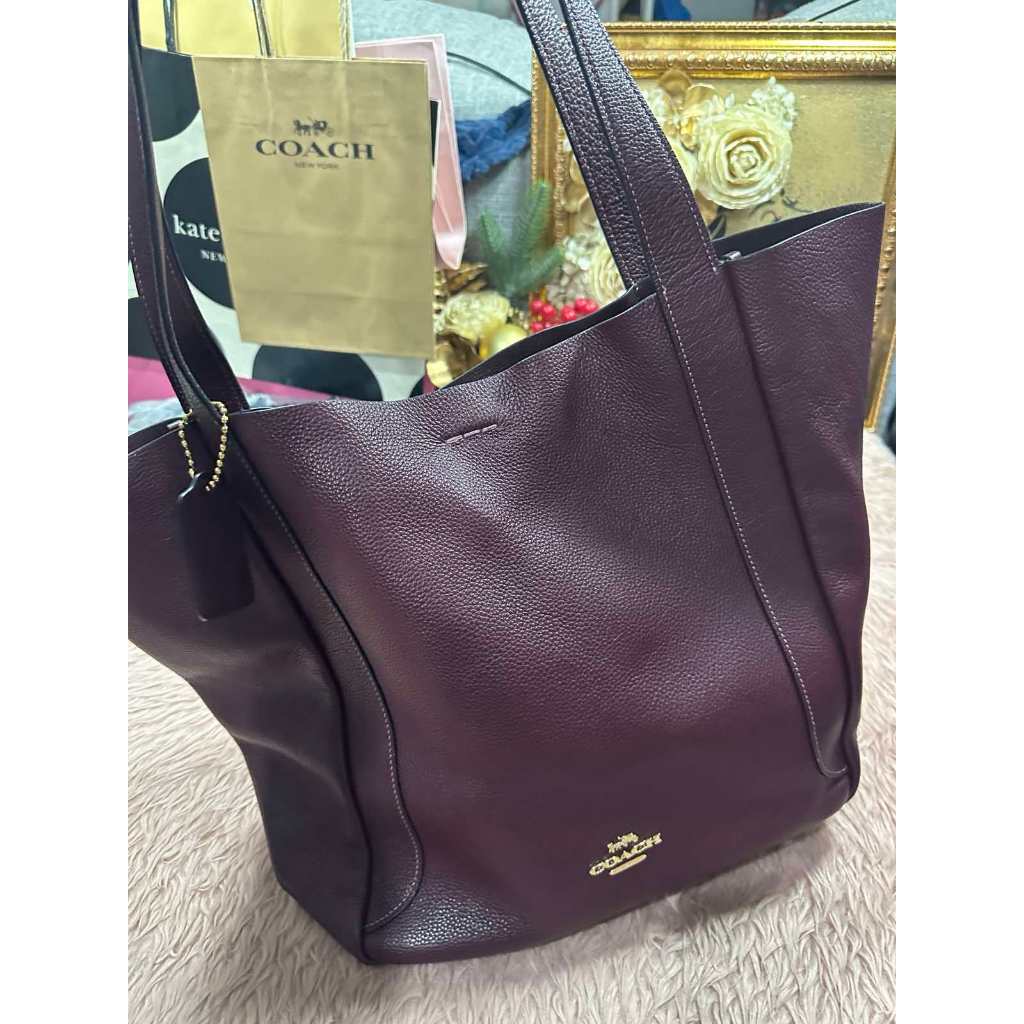 ORIG Preloved CCH Large Hadley Tote Bag Merlot Maroon Red